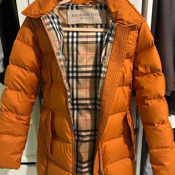 Burberry Orange Puffer Jacket - Picture 2 of 4